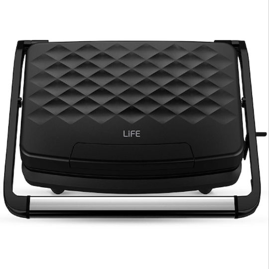 Life Diamond Τοστιέρα για 2 Τοστ 750W Μαύρη