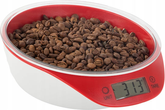 Ψηφιακή Ζυγαριά Κουζίνας με Κάδο έως 5kg Κόκκινη