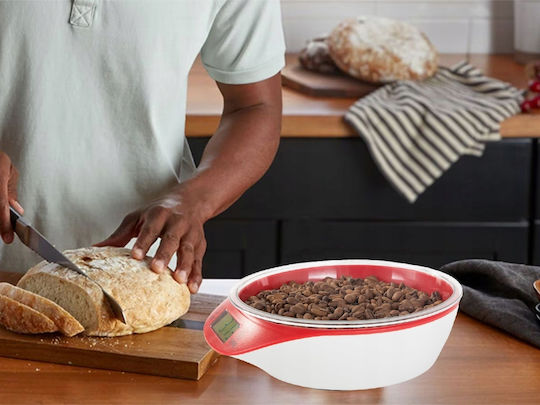 Ψηφιακή Ζυγαριά Κουζίνας με Κάδο έως 5kg Κόκκινη