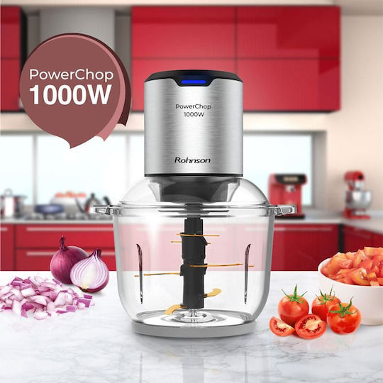 Rohnson PowerChop Multi Chopper 1000W with 2L Bowl Gray