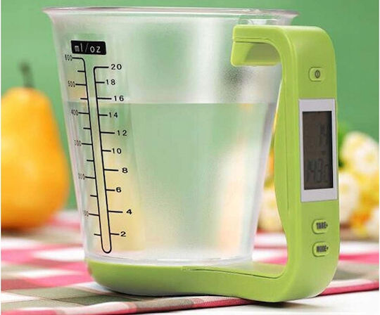 Verk Group Ψηφιακή Ζυγαριά Κουζίνας με Κανάτα έως 1kg Πράσινη