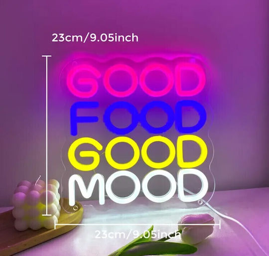 Neon Inscris LED Cu o singură față 23x23cm