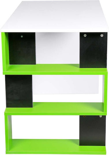 Γραφείο Ξύλινο με Βιβλιοθήκη Πράσινο 120x60x75εκ.