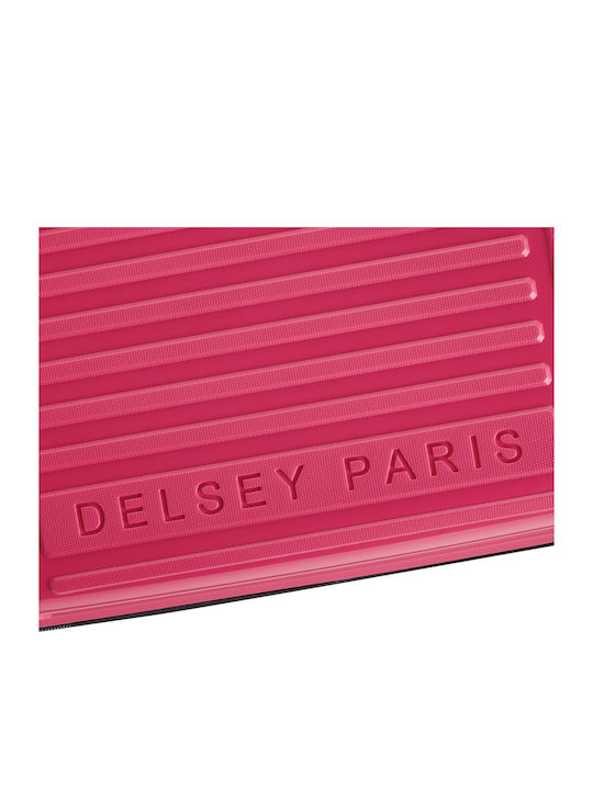 Delsey Lutece SE Large Hard Suitcase Magenta with 4 Wheels Height 79cm