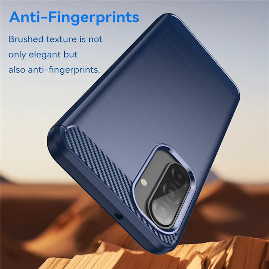 Techsuit Carbon Stoßstange Silikon / Kunststoff Blau (Galaxy A17)