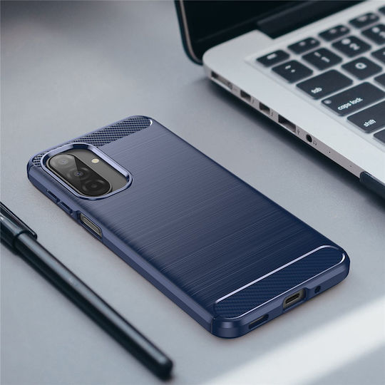 Techsuit Carbon Stoßstange Silikon / Kunststoff Blau (Galaxy A17)