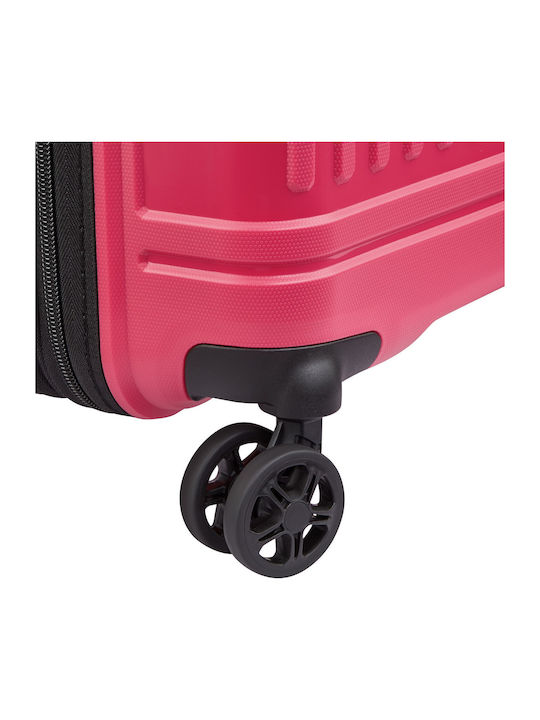 Delsey Lutece Cabin Hard Suitcase Magenta With 4 Wheels Height 55cm