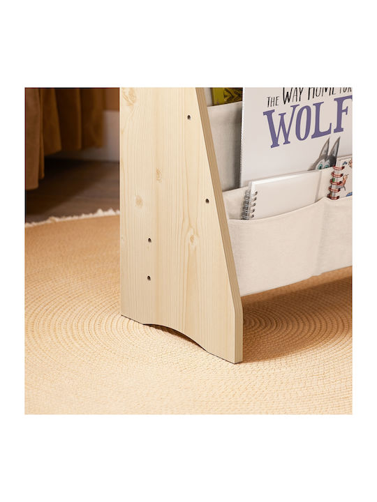Bücherregal Boden Beige 63x28x76cm