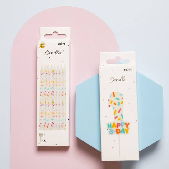 Geburtstagskerze Cozy Sprinkles Nummer 2 Mehrfarbiges Kerze 7cm Kinderspaß Party