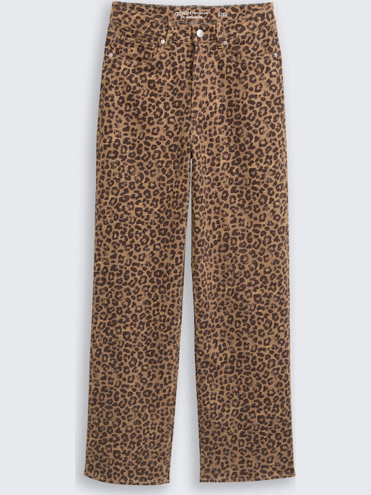 Women's Fabric Trousers Leopard Leo Print
