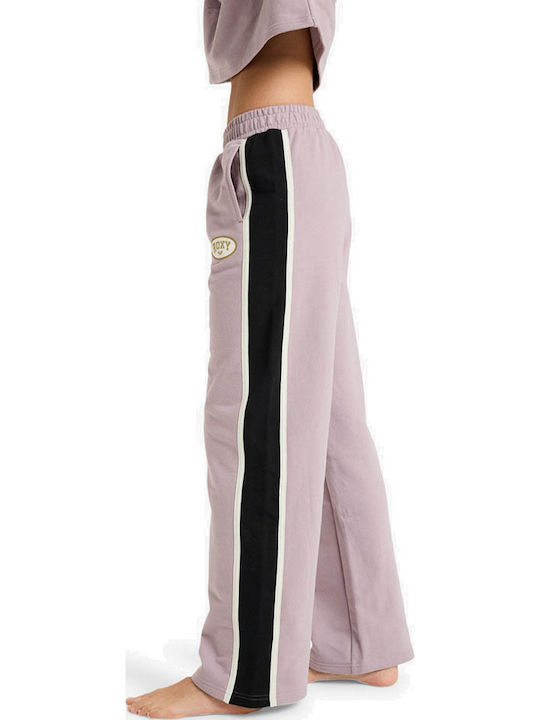 Women's Fabric Trousers with Elastic Straight Line Pink