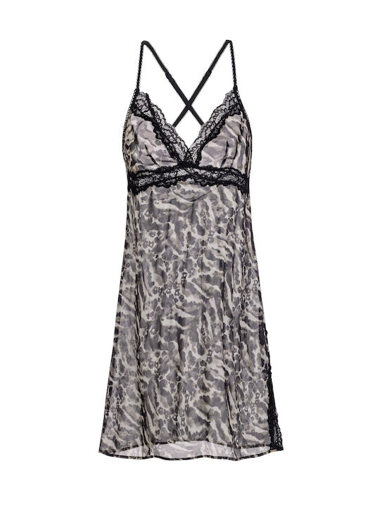 Dorina Winter Damen Nachthemd Black