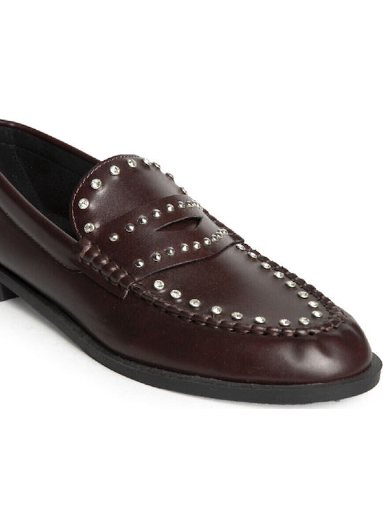 Women's Loafers in Burgundy Color