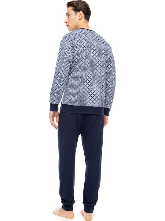 Ulisse Men's Winter Pajamas Set Ocean Blue
