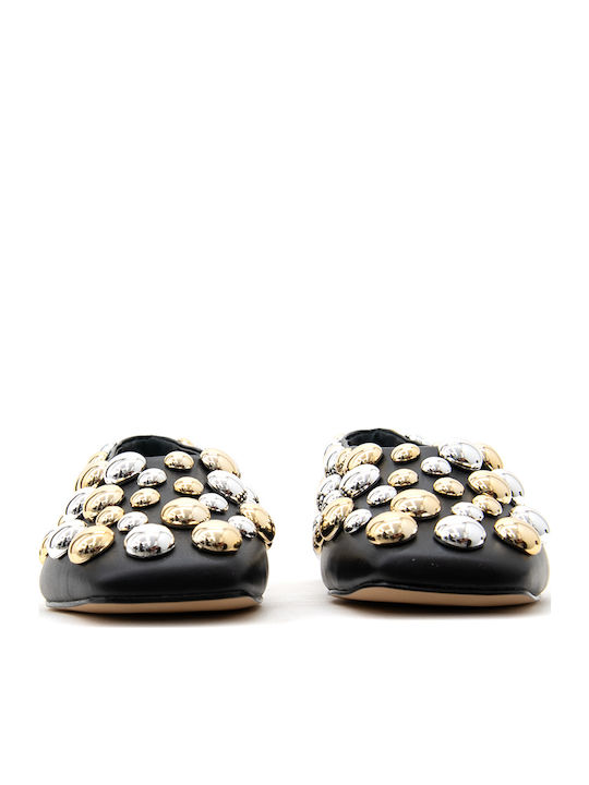 Carrano Leather Ballerinas Silver