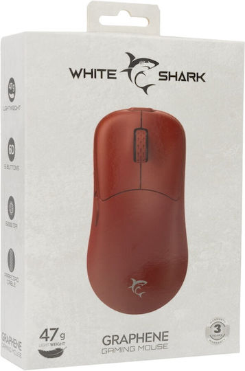 White Shark GM-5014 Graphene RGB Gaming Mouse 12800 DPI Red