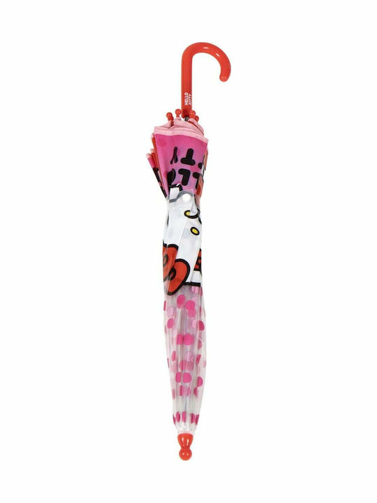 Hello Kitty Umbrelă pentru copii Baston Roz cu diametrul de 45cm.