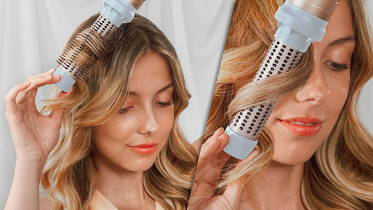 Cecotec Bamba Ceramiccare Ceramic Electric Brush with Air & Rotating Head for Straightening and Curls 1400W