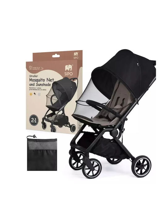Sipo Mosquito Net for Stroller Tulle SIP-SCA-04 Black 95x45x35cm