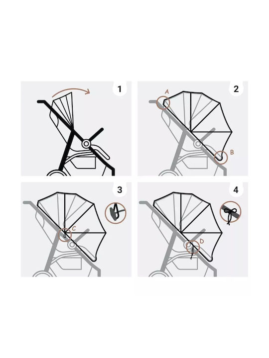 Sipo Mosquito Net for Stroller Tulle SIP-SCA-04 Black 95x45x35cm