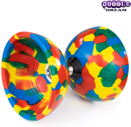 Juggle Dream Diabolo Jester Diabolo & 'Pro Sticks' Multicolored / Silver (Various Designs/Assortment of Designs) 1pc