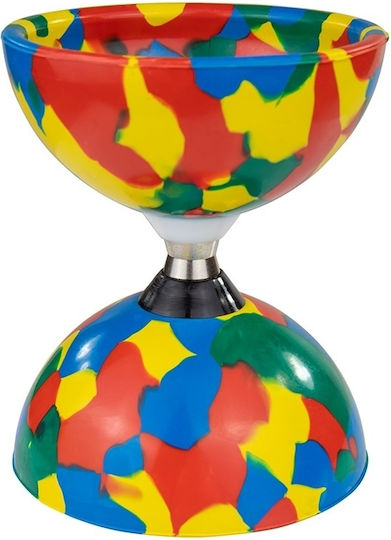 Juggle Dream Diabolo Jester Diabolo & 'Pro Sticks' Multicolored / Silver (Various Designs/Assortment of Designs) 1pc