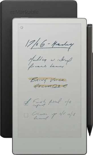 reMarkable E-Book-Reader Paper Pro Move 7.3 Zoll 64GB mit Marker Plus und Premium Leder Buchhülle Schwarz
