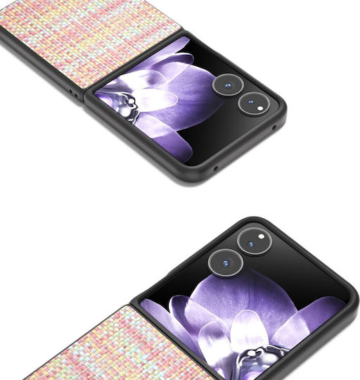 Plaid Texture Book Plastic Pink (Xiaomi Mix Flip)