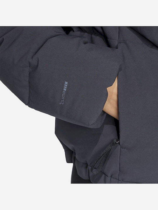 Helionic Damen Puffer Jacke für Winter Schwarz
