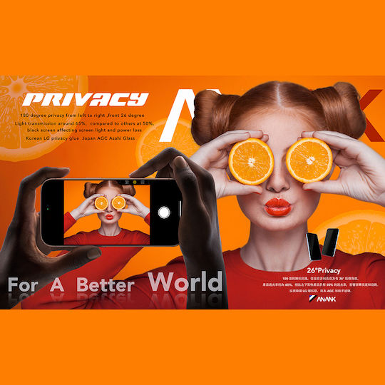 ANANK 2.5D Privacy Screen Protector Μαύρο (iPhone Air)