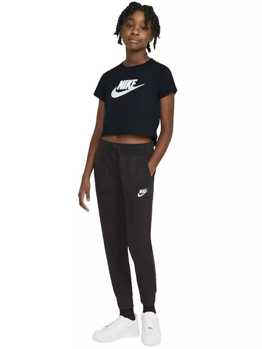 Παιδικό Crop Top Κοντομάνικο Μαύρο Futura