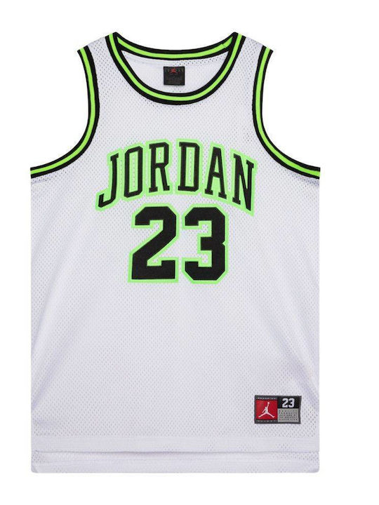 Topuri Pentru Copii Dri-Fit Fără Mâneci Albă 23 Jumpman Air
