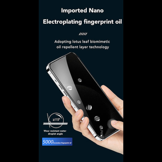 Anank 2.5d 5x Folie Protectie Telefon Reforțată 360° Privacy Screen Protector iPhone 17 Air Negru