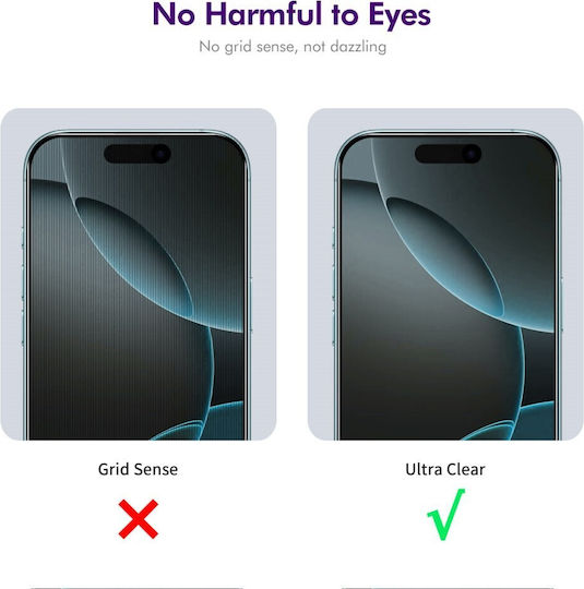 Enkay Privacy Full Face Tempered Glass Negru (iPhone 17 / 17 Pro / 16 Pro)