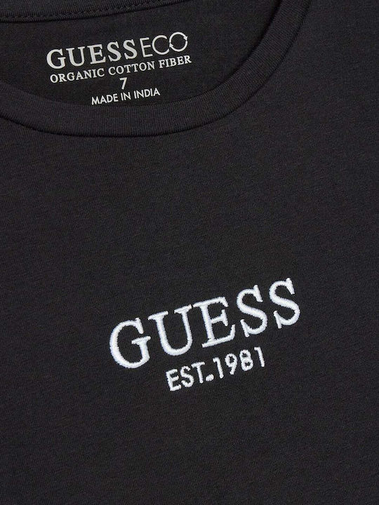 Παιδικό Crop Top Κοντομάνικο Black
