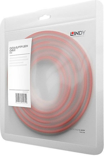 Lindy S/FTP Kat.6a (Gigabit) Netzwerkkabel Ethernet 10m Rotes