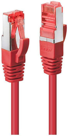 Lindy S/FTP Cat.6 Gigabit Ethernet Network Cable 1.5m Red