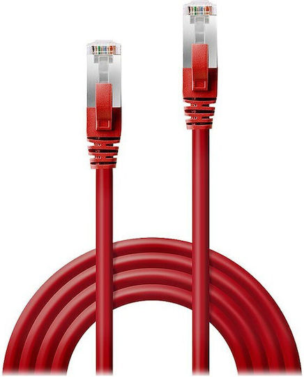 Lindy SF/UTP Cat.6 (Gigabit) Καλώδιο Δικτύου Ethernet 0.5m Κόκκινο