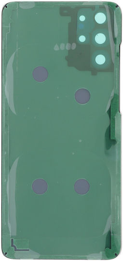 Battery Cover 5g Battery Door + Battery Door Adhesive + Back Camera Lens Bezel Black for Galaxy S20+