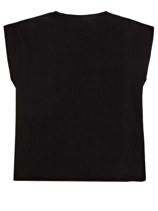 Kids' Crop Top Short Sleeve Black