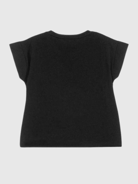 Kids' Crop Top Short Sleeve Black