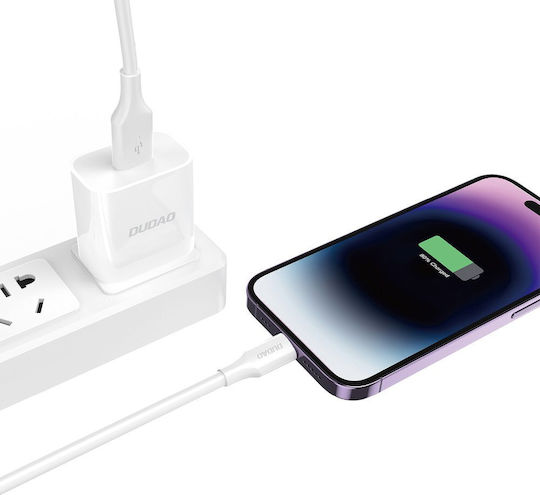Dudao USB-A to Lightning Cable Λευκό 1.2m