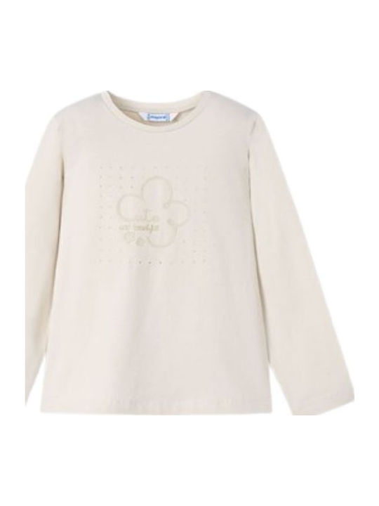 Kinderhemd Langarm Beige Basic