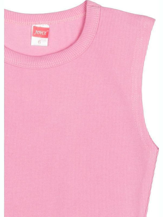 Kids' Crop Top Sleeveless Pink