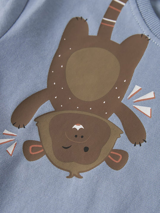 Kids Long-Sleeved Light Blue Blouse