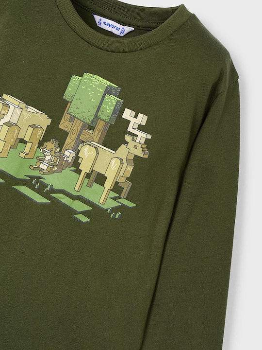Kids Long-Sleeved Green Blouse Craft