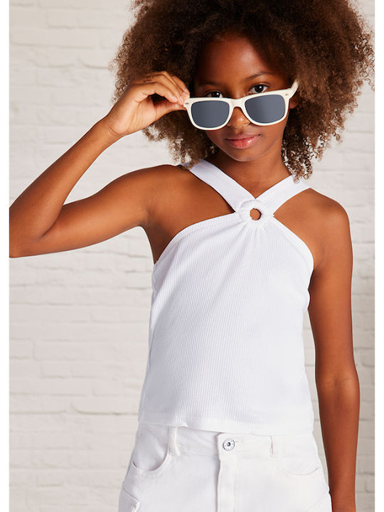 Kids Sleeveless White Blouse