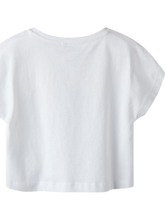 Kids' Crop Top Short Sleeve Bright White