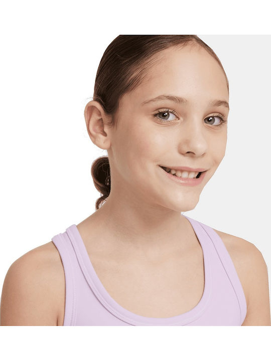 Kinder-Crop-Top Dri-Fit Ärmellos Flieder