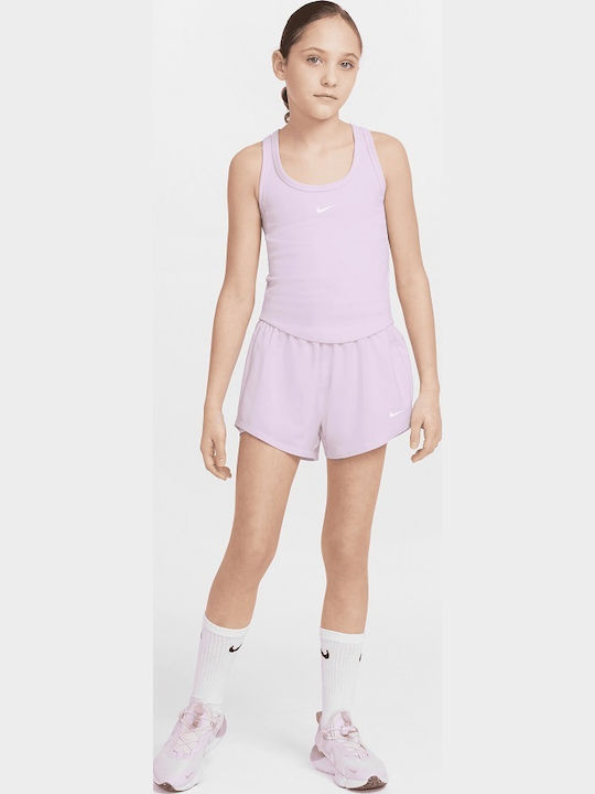 Kinder-Crop-Top Dri-Fit Ärmellos Flieder